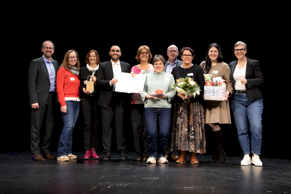 Preisträger auf der Bühne